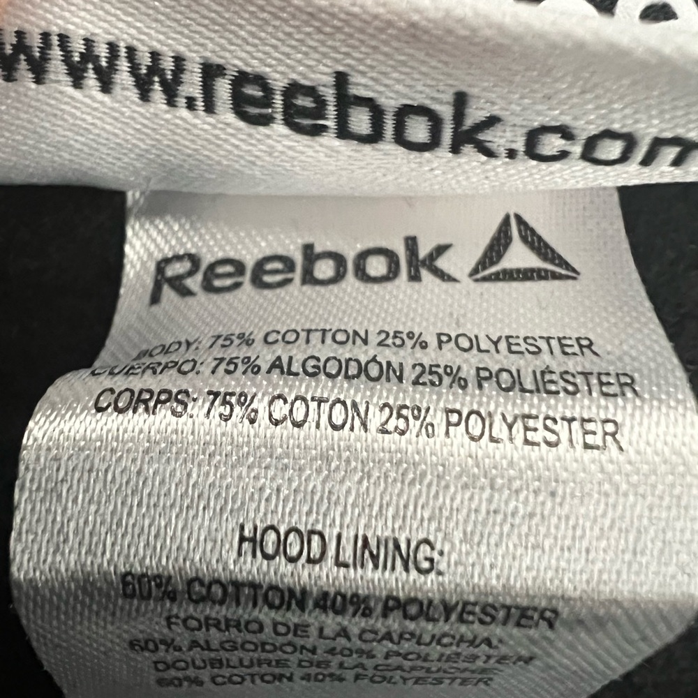 Reebok Classic Delta CVC Fleece Black Pullover Hoodie - Picture 4 of 12